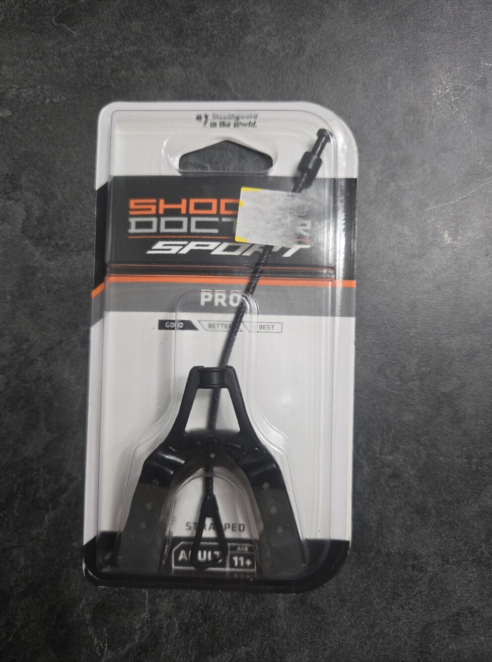 Shock Doctor Sport Pro Black Mouthguard With Strap
